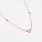 Ketting speels hartje zilverkleurig