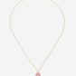 Long necklace clover rose gold colored