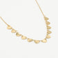 ketting hartjes pailletten goudkleurig