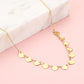 ketting hartjes pailletten goudkleurig