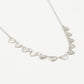ketting hartjes pailletten zilverkleurig