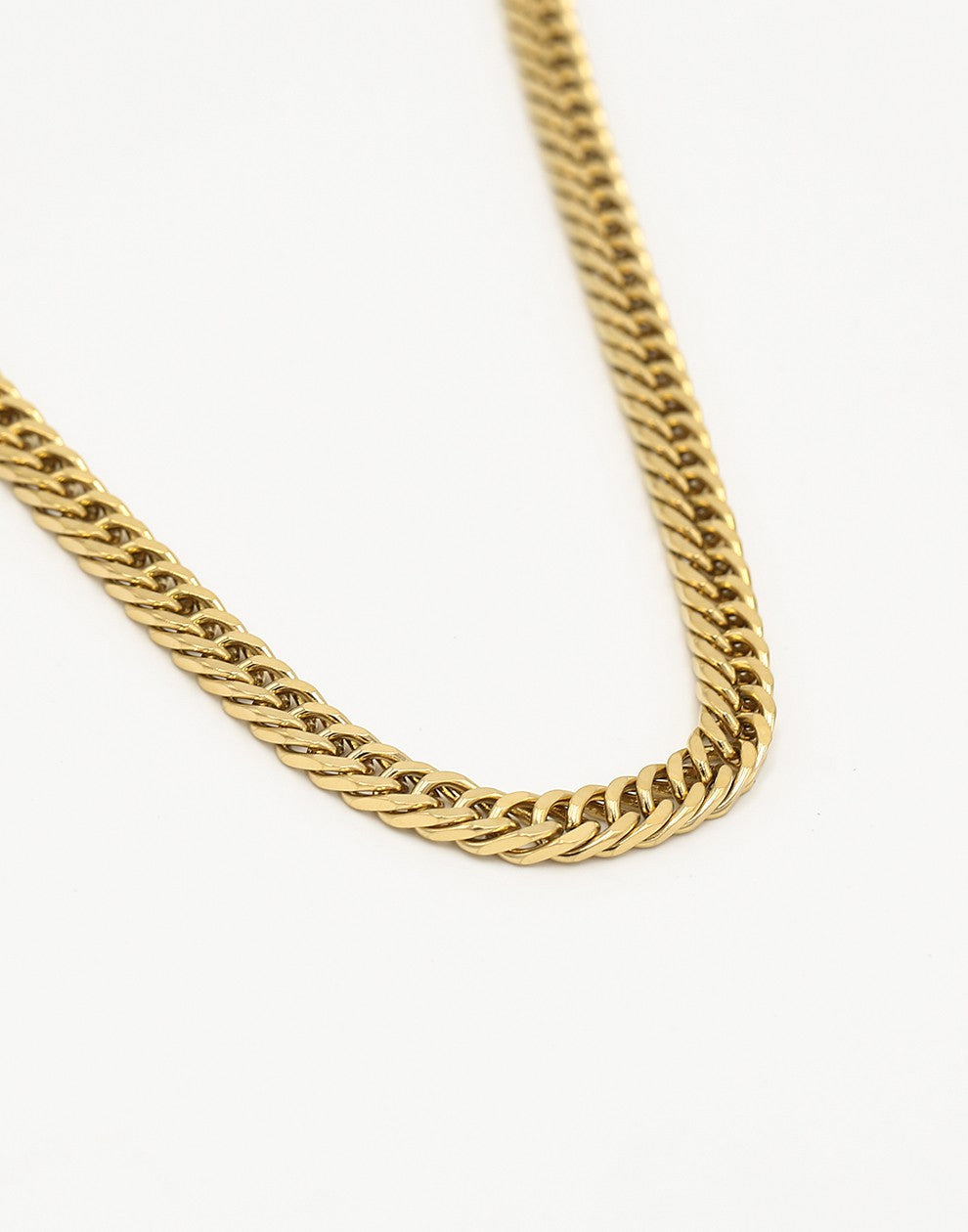 Groffe schakelketting goudkleurig