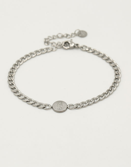 Schakelarmband met bedel snake zilverkleurig