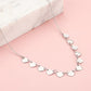 ketting hartjes pailletten zilverkleurig