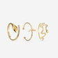 ringen set slang goudkleurig