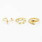 ringen set slang goudkleurig