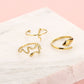 ringen set slang goudkleurig