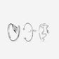 ringen set slang zilverkleurig