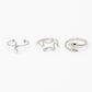 ringen set slang zilverkleurig