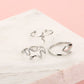 ringen set slang zilverkleurig
