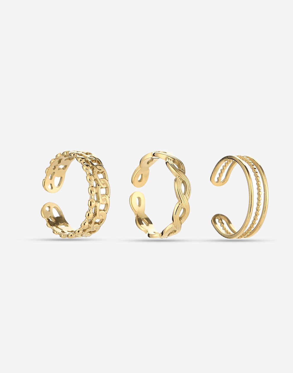 Ringen set goudkleurig