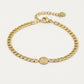 Schakelarmband met bedel snake goudkleurig
