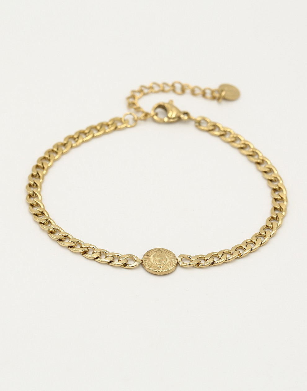 Schakelarmband met bedel snake goudkleurig