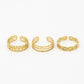 Ringen set goudkleurig