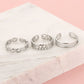 Ringen set zilverkleurig