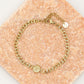 Schakelarmband met bedel snake goudkleurig