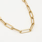 Schakelketting paperclip chunky goudkleurig