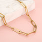 Schakelketting paperclip chunky goudkleurig