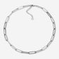 Schakelketting paperclip chunky zilverkleurig