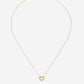 ketting hartje strass goudkleurig