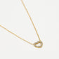 ketting hartje strass goudkleurig