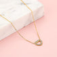 ketting hartje strass goudkleurig