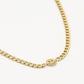 Schakelketting met smiley goudkleurig