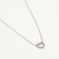 Ketting hartje strass zilverkleurig