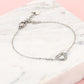 armband hartje strass zilverkleurig