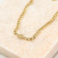Schakelketting met smiley goudkleurig