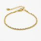 Gedraaide schakelarmband goudkleurig