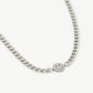 Schakelketting met smiley zilverkleurig