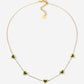 ketting vintage hartjes groen goudkleurig