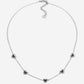 ketting vintage hartjes groen zilverkleurig
