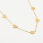 ketting vintage hartjes goudkleurig