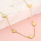 ketting vintage hartjes goudkleurig