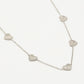 ketting vintage hartjes zilverkleurig