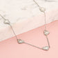 ketting vintage hartjes zilverkleurig