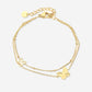 bracelet double butterflies gold-colored