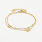 bracelet double butterflies gold-colored