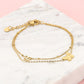 bracelet double butterflies gold-colored