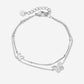 bracelet double butterflies silver-colored