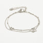 bracelet double butterflies silver-colored