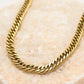 Groffe schakelketting goudkleurig