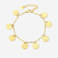 Bracelet with gold-colored coins