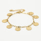 Bracelet with gold-colored coins