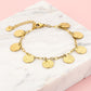 Bracelet with gold-colored coins