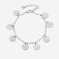 Armband muntjes zilverkleurig