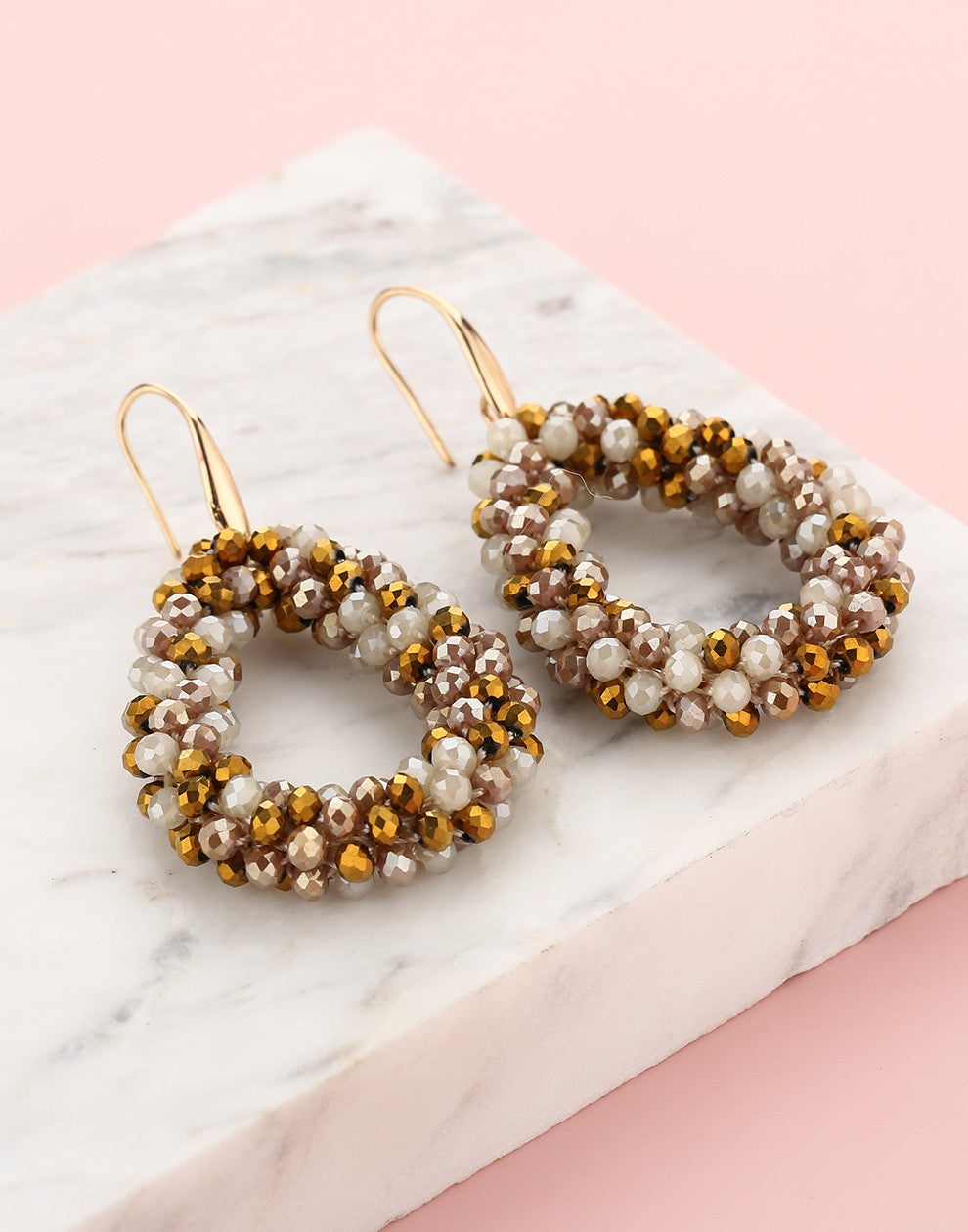 Champagne drop earrings