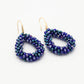 Druppel oorbellen navy